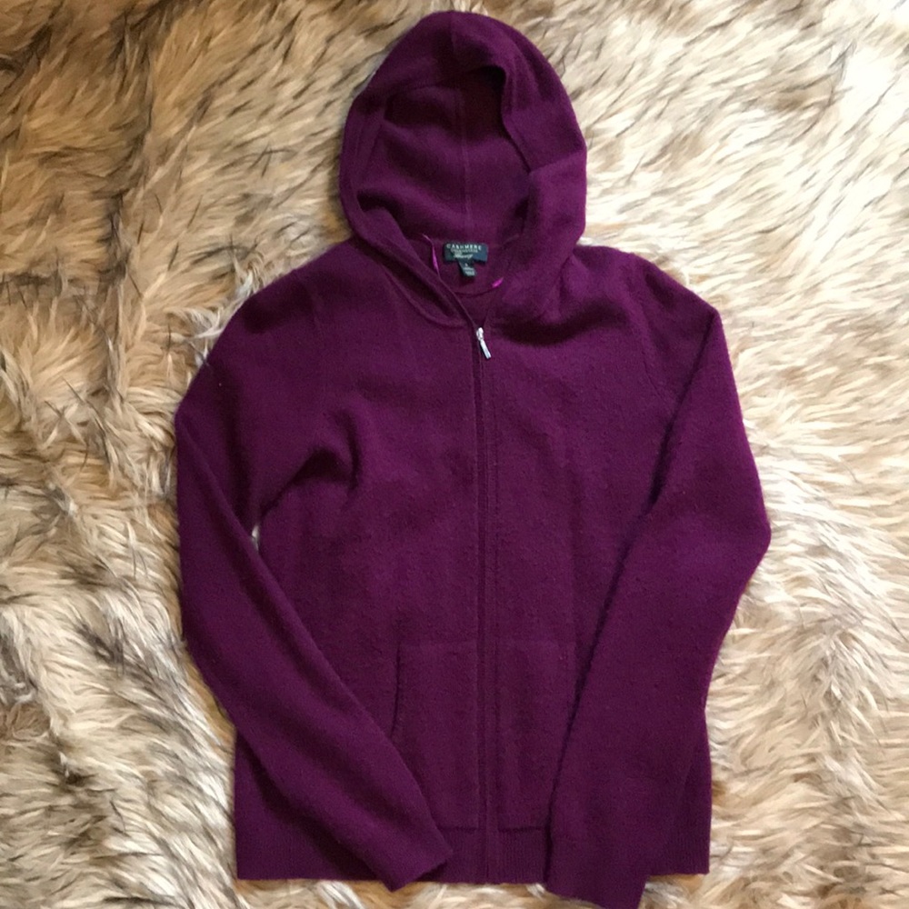 Cashmere zip hoodie